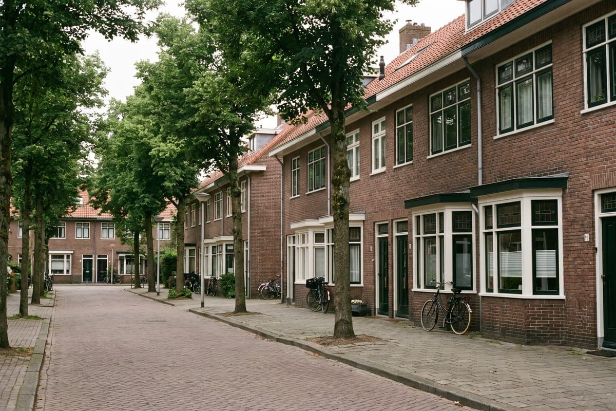 Straat met woningen in Amersfoort